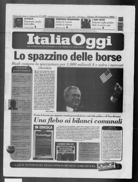 Italia oggi : quotidiano di economia finanza e politica